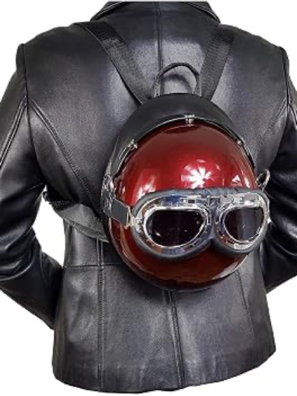 Eros Retro/ Vintage Motorcycle GP Helmet Theme 3 Way Carry Backpack/ Crossbody